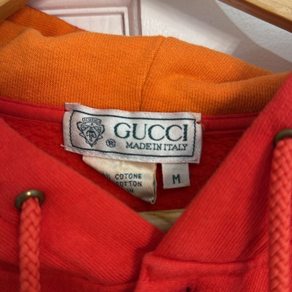 GUCCI Red Hooded oversized Coat - Picture 2 of 4